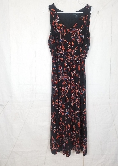 Cynthia Rowley black floral midi jumpsuit - Picture 2 of 10